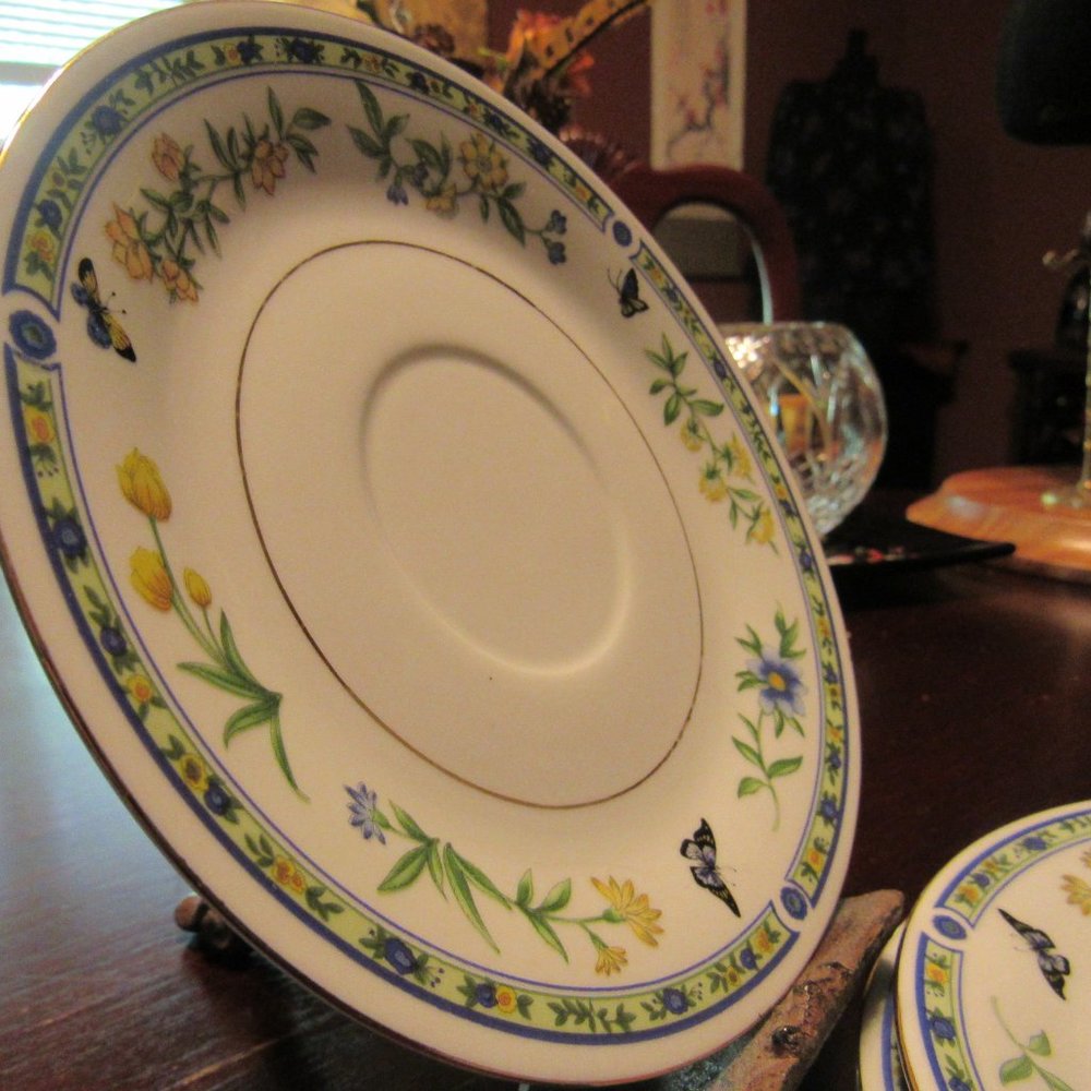 🦋🐦🦋Beautiful Vtg 90's Victorian Porcelain Floral Tea Set Bundle - 3/Set+ - Picture 6 of 15